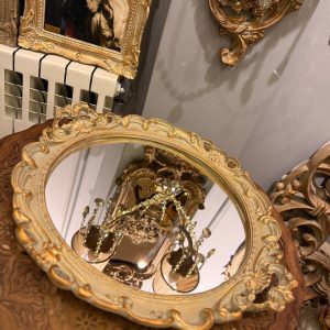 سینی گرد اینه ساده و برنز  کد 9010